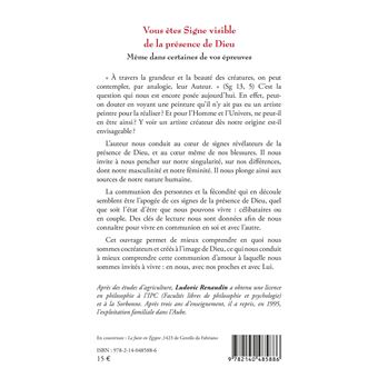 Vous êtes Signe visible de la présence de Dieu