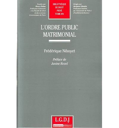 L'ordre public matrimonial