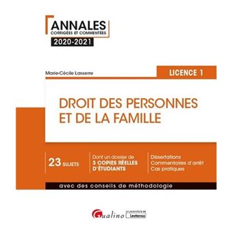 Droit des personnes et de la famille - L1