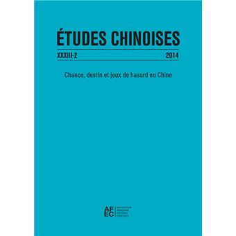 Études chinoises XXXIII-2 (2014)