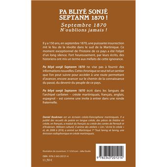 Pa Bliyé Sonjé Septanm 1870 !