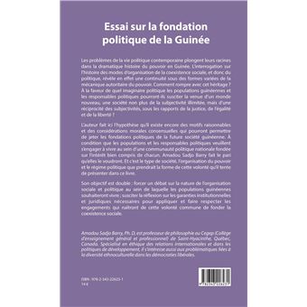 Essai sur la fondation politique de la Guinée