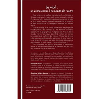 Le viol : un crime contre l'humanité de l'autre