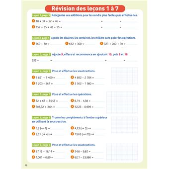 Bled effaçable Calcul CM2