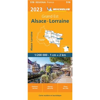 michelin carte alsace Alsace, Lorraine 2020 Échelle 1/200 000   broché   Michelin 