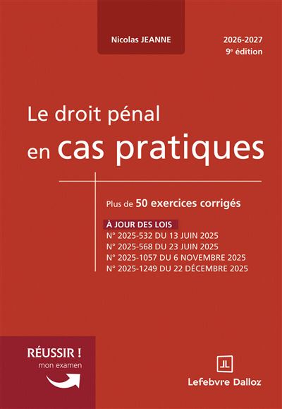 Le droit penal en cas pratiques