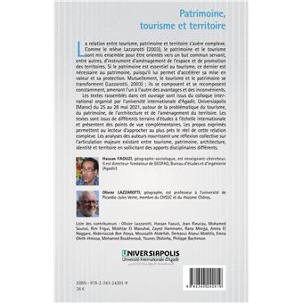 Patrimoine, tourisme et territoire