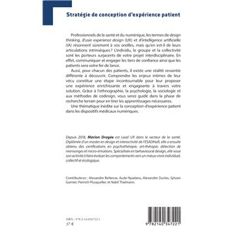 Stratégie de conception d'expérience patient
