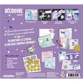 Crée tes messages secrets à gratter - Licornes