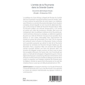 L'entrée de la Roumanie dans la Grande Guerre