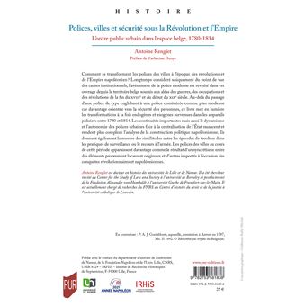 Polices, villes et sécurité sous la Révolution et l'Empire