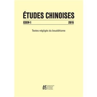 Études chinoises XXXIV-1 (2015)