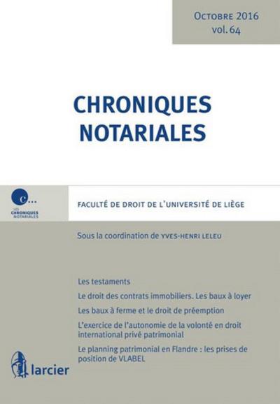 Chroniques notariales