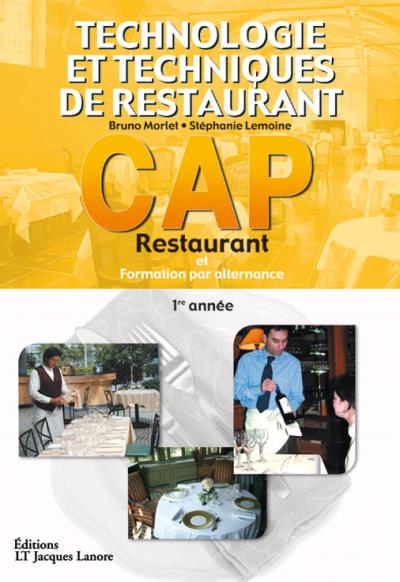 Technologie et techniques de restaurant CAP Restaurant et Formation par alternance 1re année main image 0