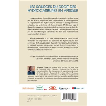 Les sources du droit des hydrocarbures en Afrique