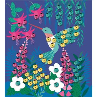 Sequins à coller oiseaux - mini-boîte avec accessoires