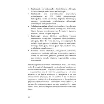 Cancer, Panorama des solutions naturelles