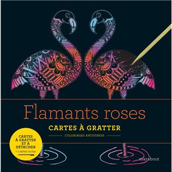 Livre à gratter : Flamants roses