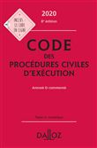 Code des procédures civiles d'exécution 2020, annoté et commenté - 8e ed.