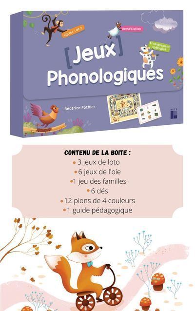 Mallette de jeux phonologiques cycles 1 et 2 broch B atrice