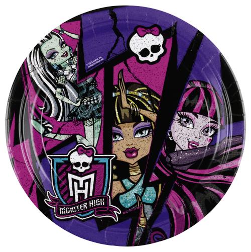 8 Assiettes Monster High Amscan 23 cm
