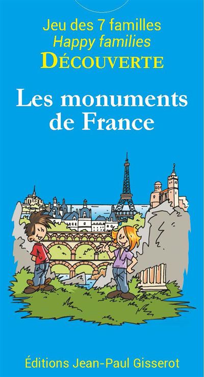 Les monuments de France Jeu des 7 familles Happy families Découverte - Christophe Lazé - Gisserot Editions - Boîte ou accessoire - Jeux livres objets