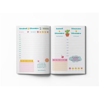 Mon agenda scolaire Kawaï colorie-moi 2021-2022