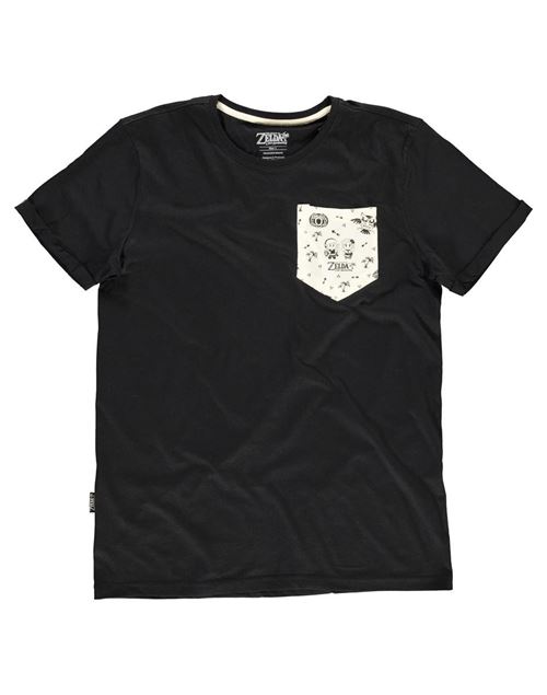 T Shirt Zelda Links Awakening Poche Noir Taille S