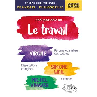 L'indispensable sur le travail. Virgile, Simone Weil, Michel Vinaver