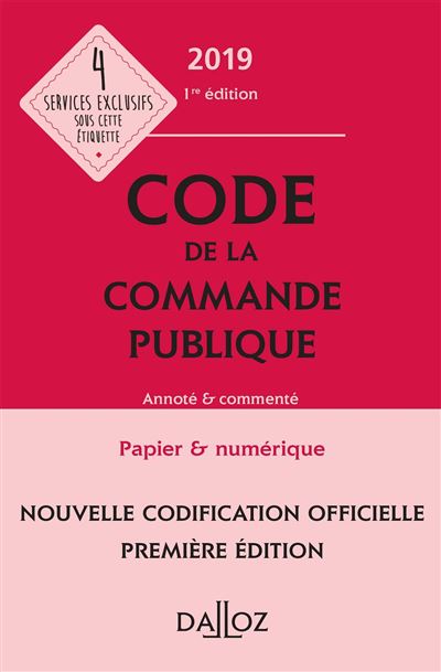 Code De La Commande Publique 2019, Annoté Et Commenté - Relié ...