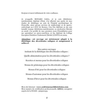 Dictionnaire alimentaire des diverticules coliques