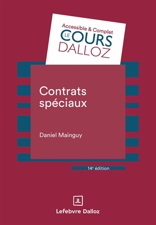 Contrats spéciaux - Daniel Mainguy - broché