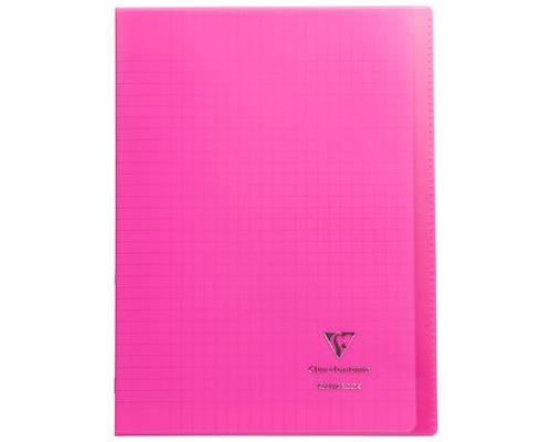 Cahier Clairefontaine Koverbook Couverture piqué polypro 96 pages Séyès 21 x 29,7 cm Rose