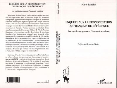 Enquête sur la prononciation du français de référence - Marie Landick - broché