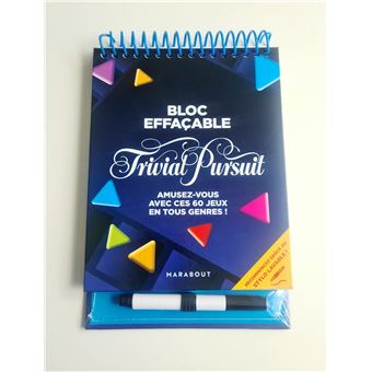 Bloc de jeux effacable - Trivial Pursuit