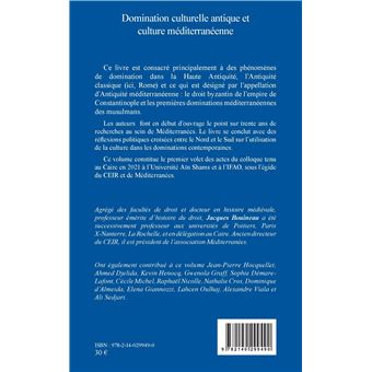 Domination culturelle antique et culture méditerranéenne