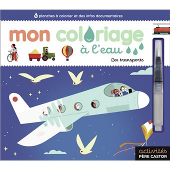 Mon coloriage à l'eau - Les transports