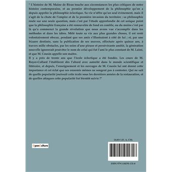 Maine de Biran, un philosophe moderne