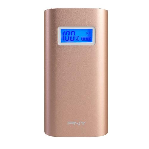 Batterie Externe PNY PowerPack Aluminum Digital 5200 Or Rose Chargeur