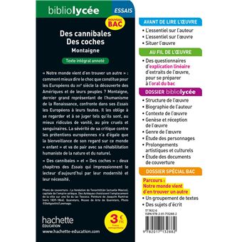 BiblioLycée - Des cannibales / Des coches, Montaigne