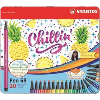 Set de 20 feutres Stabilo Chillin Pen 68