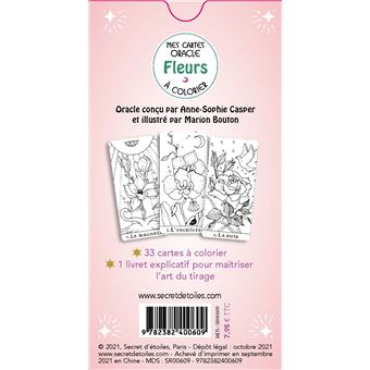 Mes cartes oracle Fleurs à colorier