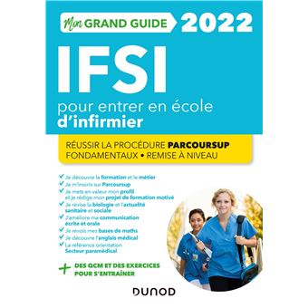 Mon grand guide IFSI 2022 pour entrer en école d'infirmier