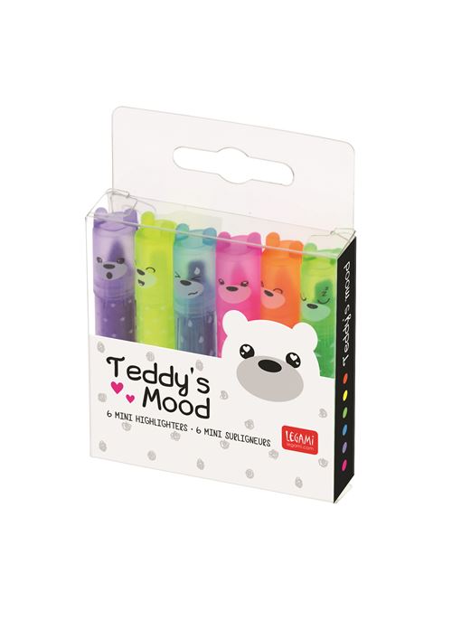 Set de 6 mini surligneurs legami