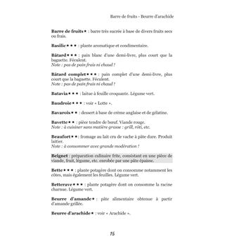 Dictionnaire alimentaire des chirurgies de l'obésité