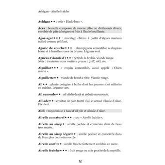 Dictionnaire alimentaire des chirurgies de l'obésité
