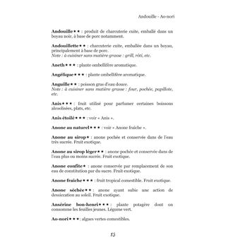 Dictionnaire alimentaire des chirurgies de l'obésité