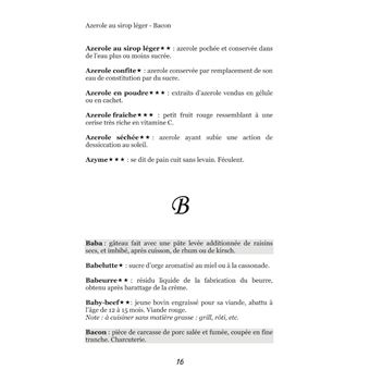 Dictionnaire alimentaire des chirurgies de l'obésité