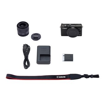 canon eos m100 appareil photo numerique sans miroir 24 2 mp aps c 1080p 60 pi s 3x zoom optique lentille ef m 15 45 mm wi fi nfc