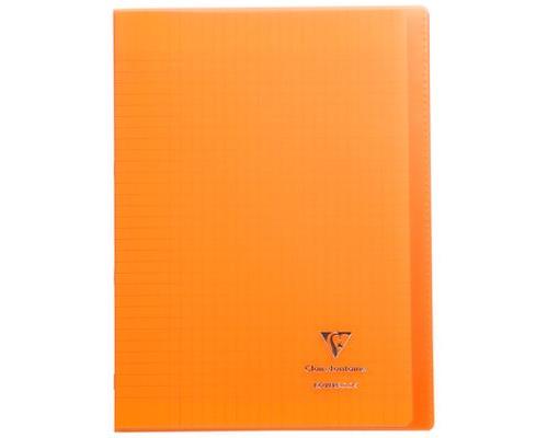 Cahier Clairefontaine Koverbook Couverture piqué polypro 96 pages Séyès 21 x 29,7 cm Orange